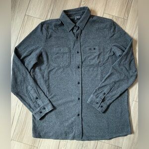 MTN OPS Heavy Flannel Button Up Long Sleeve Charcoal Signature Stretch NEW XL